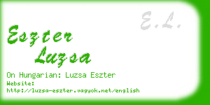 eszter luzsa business card